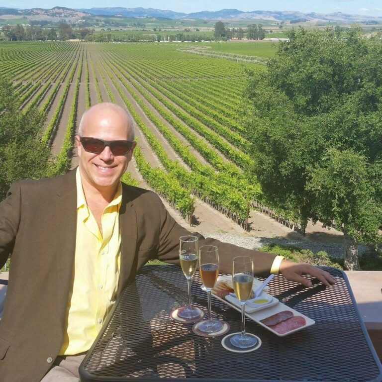 At the Gloria Ferrer Winery in Sonoma